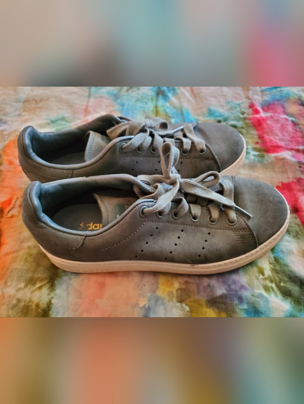 adidas Blue Leather Low-Top Sneakers